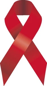 Calcomanía de vinilo pegatina de vinilo cinta roja de pared para automóvil cinta AIDS Awareness misc gráficos - Imagen 1 de 4