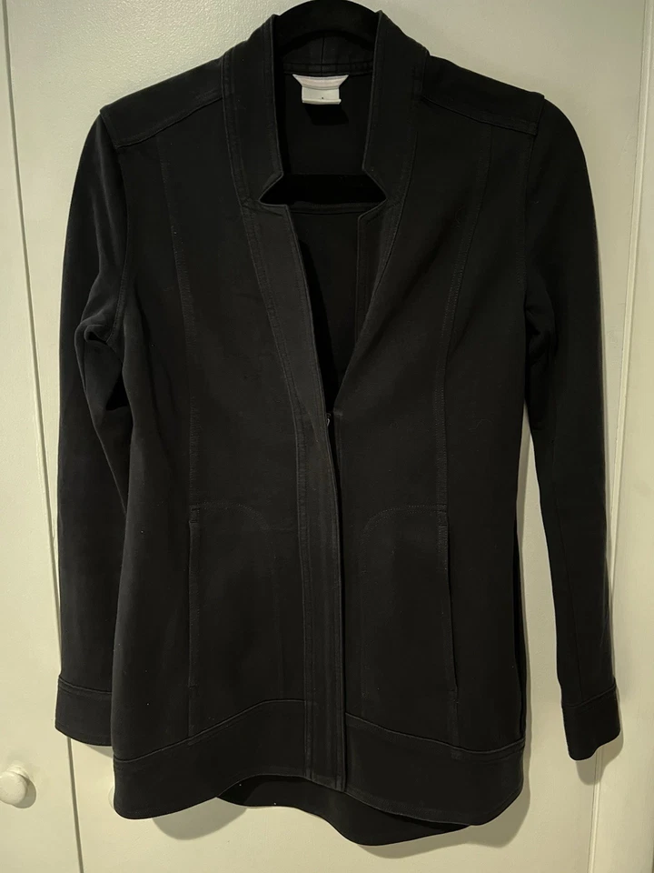 Blazer Cabi 5480 para mujer XS negro alrededor del reloj chaqueta tejida elástica cremallera profesional Foto 1 de 4