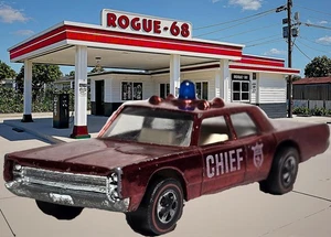 Hot Wheels Redlines Fire Chief Cruiser, Red, 1969, USA, 1967 Plymouth Fury - Picture 1 of 8