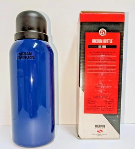 NEW THERMOS NISSAN Insulated Stainless Steel Vacuum Bottle Cold/Hot Liquids 1 qt - Picture 1 of 6