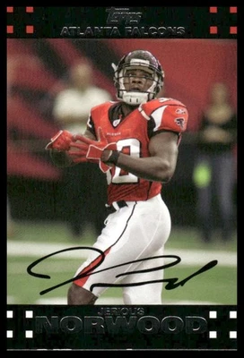 2007 Topps #50 Jerious Norwood Atlanta Falcons - Image 1 of 2