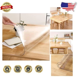 "Protector de mesa transparente antideslizante versátil 36x120"" - Ideal para comedor y escritorio" - Imagen 1 de 8