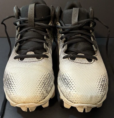 Under Armour Football Cleats Youth Mens Sz 7.5 Black White UA Spotlight Shoes - Image 1 of 4