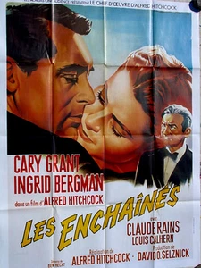 Notorious 1946 Hitchcock (R70's) Original French Movie Poster 47x63 Rare Mint - Picture 1 of 1