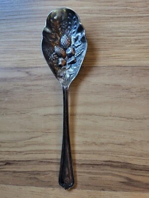 Vintage J.L. Silver Plated NS Sheffield England Repousse Spoon - Image 1 of 3