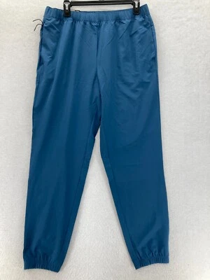 GAP Fit Performance Joggers мужские средние синие эластичные тканые карманы на молнии с манжетами - Изображение 1 из 4