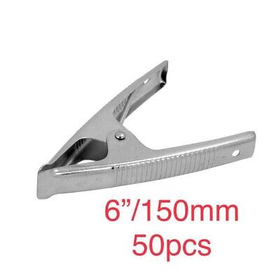 50 Pcs Of 6  Heavy Duty Market Stall Clamp Large Metal Clips Clamp Tarpaulin • 43.99£