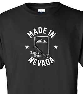 "Made in Nevada" T-Shirt Gr. S-4XL silber State Battle Born Las Vegas Home - Bild 1 von 7