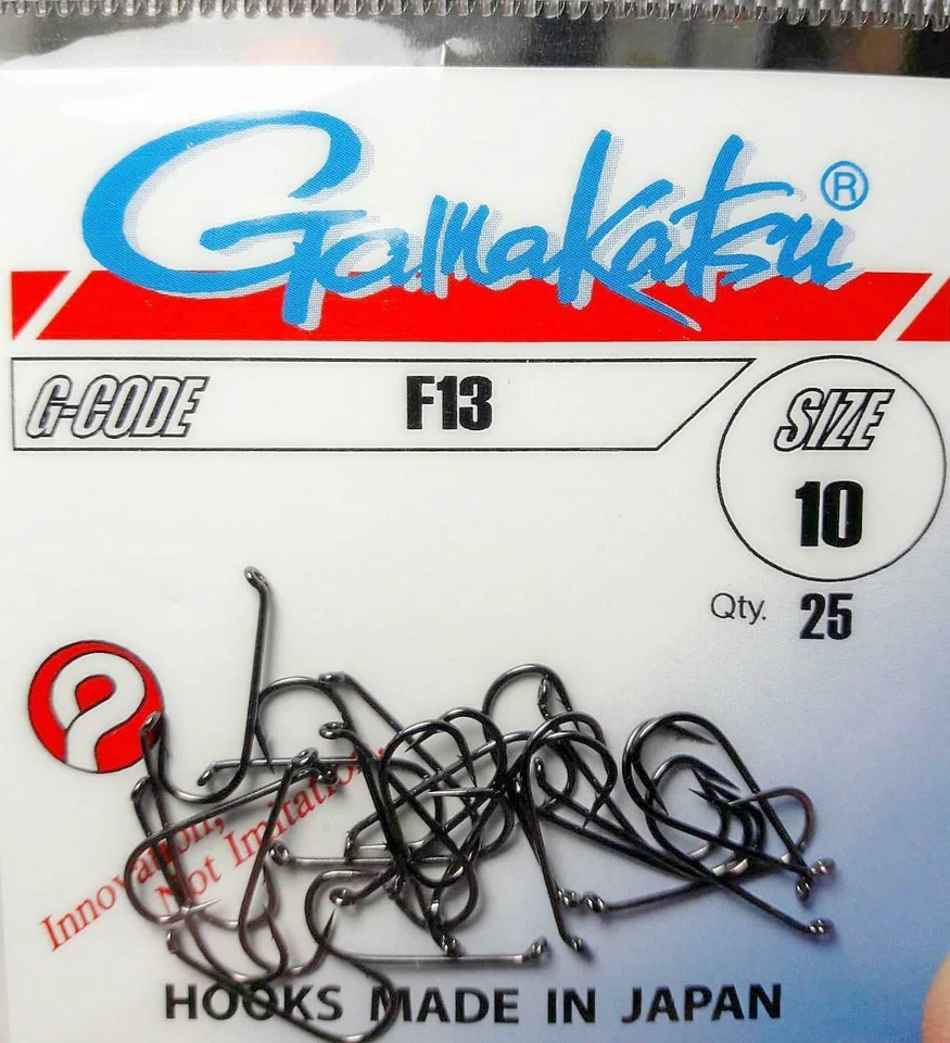 Gamakatsu F13 Größe #18,16,14,12,10,8 Goldkopf nymphen Haken Fliegenbinden Japan - Bild 1 von 1