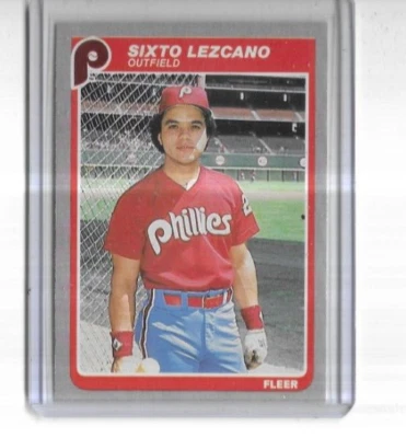 1985 Fleer #258 Sixto Lezcano Philadelphia Phillies - Image 1 of 2