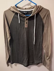Estepoba Men's S Jersey Hoodie Tan/ Charcoal - Picture 1 of 4