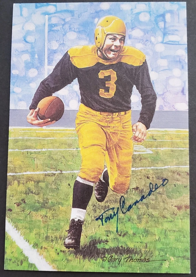 SIGNED Tony Canadeo Goal Line Art - Green Bay Packers - AUTOGRAPHED !!! - Image 1 of 1