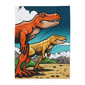Dinosaur's T-Rex - Arctic Fleece Blanket - 3 Sizes - Picture 1 of 19