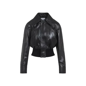 BOTTEGA VENETA $5600 Light Leather Black Blouson Jacket New & Authentic - Picture 1 of 2