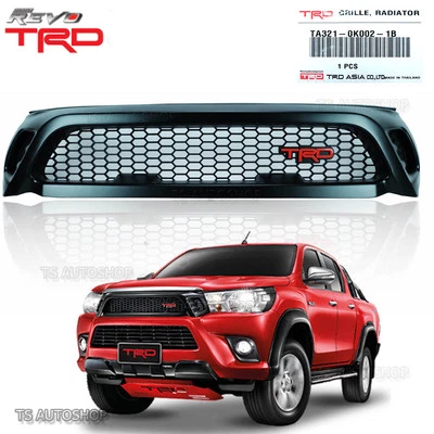 BLACK STYLE FRONT GRILL For TOYOTA HILUX REVO SR5 M70 M80 2016 2017 - Image 1 of 4