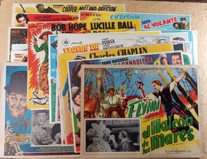 '50s Mex Lobby Cards/16 x 13/L. Ball/Bob Hope/Red Skelton/Chaplin/Laurel Hardy/