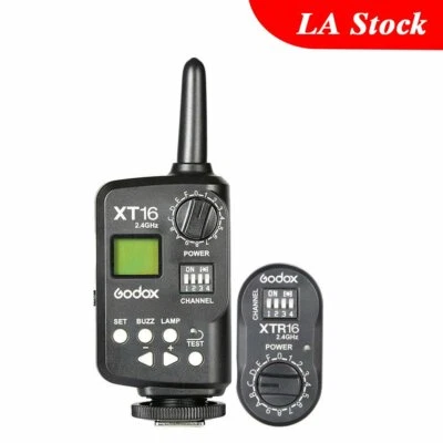Godox XT-16 2.4G Wireless Transmitter Receiver SK400 DE300 Studio Strobe Flash - Image 1 of 4
