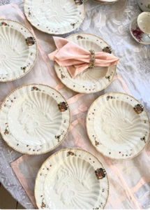 S/6 Vintage Nelson Rockefeller Kollektion Mottahedeh Schwan Service Essteller 10,5" - Bild 1 von 7