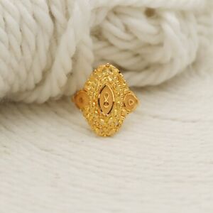 22k Gold Ring Women 22kt Indian Handmade Jewelry for Engagement Anniversary Gift