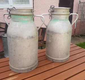 Große Vintage Milchkanne Aluminium - Bild 1 von 15