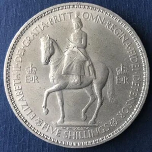 🇬🇧🇬🇧 1953 UNITED KINGDOM 5 SCHILLING COIN 🇬🇧🇬🇧 - Picture 1 of 3