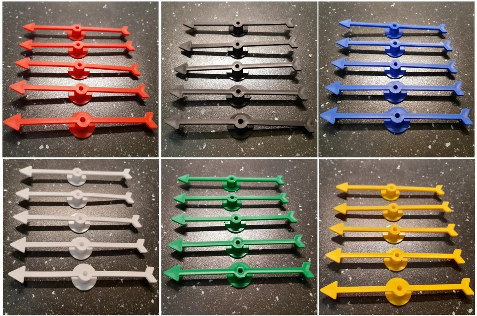 100mm Plastic Arrow Spinner & Base For Board Games - Pack of 5 - Image 1 of 2