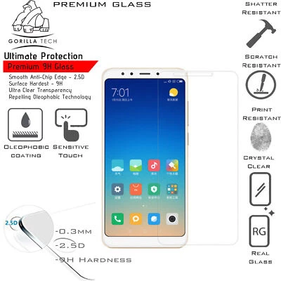Tempered Glass Screen Protector Xiaomi Redmi 5 100% Protection High Quality - Image 1 of 2