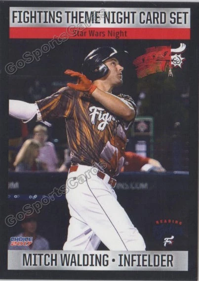 2017 Reading Fightins Theme Night Mitch Walding RC Rookie Phillies - Image 1 of 1