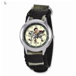 Disney Toy Story Kids Camo Hook and Loop Band Time Teacher Watch
