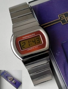 Elektronika 3049 B6-02 TV Estuche de Acero Inoxidable Caja Original Raro Reloj Soviético - Imagen 1 de 12