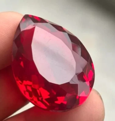 AAA+ Topázio Vermelho Grande 79,40 Ct. Pedra Preciosa Solta Corte de Pera Presente para Anel e Pingente - Imagem 1 de 4