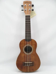 Alani US-900 - Satin Natural Soprano Ukulele Rope Binding w/ Kala Gig Bag - Picture 1 of 7