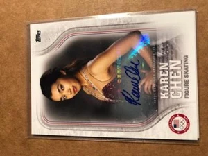 2018 TOPPS U.S. WINTER OLYMPIC & PARALYMPIC KAREN CHEN AUTO CARD #29/30 SIGNED - Picture 1 of 1