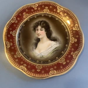 Royal Vienna Porzellan Portrait Teller Amicitia - Bild 1 von 7