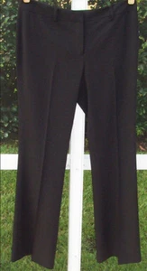 PANTALONES DE VESTIR TAHARI NEGRO POLIÉSTER SPANDEX CINTURÓN BUCLE LLAMARADA DE ALTURA MEDIA PANTALONES PANTALONES 8 NUEVOS - Imagen 1 de 3