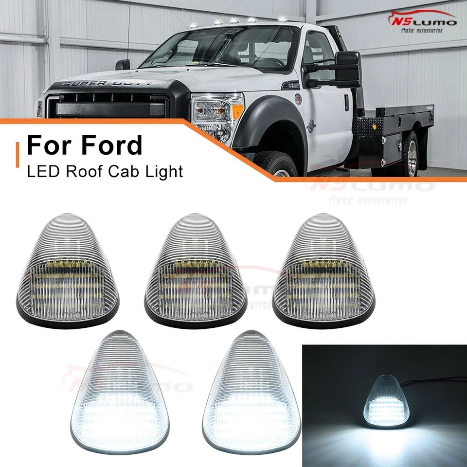Marcador de techo de cabina LED luces blancas para Ford F250 F350 Super Duty 1999-2016 Foto 1 de 4