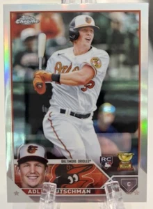 2023 Topps Chrome Silver Refractor Adley Rutschman RC #1 Rookie Orioles - Picture 1 of 2