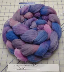 Lana Polwarth orgánica pintada a mano peinada superior itinerante fieltro giratorio suavemente - Imagen 1 de 2