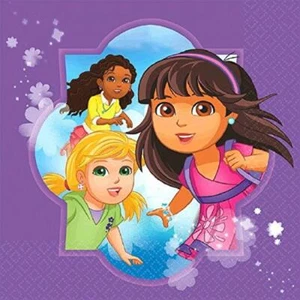 Dora the Explorer Friends Nick Jr Kids Birthday Party Paper Luncheon Napkins - Picture 1 of 1