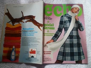 ECHO DE LA MODE N°40 05/10/1969 Mode Couture Tricot - Imagen 1 de 5
