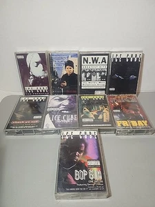 Lot Of 9 Rap Hip Hop Cassette Tapes NWA, Ice Cube, - Picture 1 of 13
