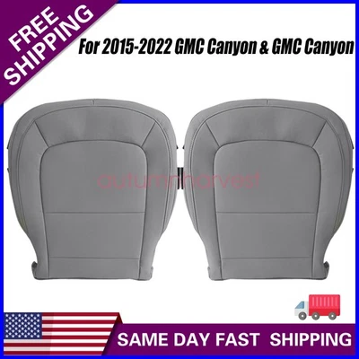 For 2015-2022 Chevy Colorado &GMC Canyon Driver&Passenger Bottom Seat Cover Gray - Image 1 of 4