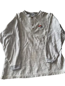 Camisa Henley con logotipo de los Denver Broncos 2000 The Edge NFL fútbol americano para hombre grande de colección rara - Imagen 1 de 11