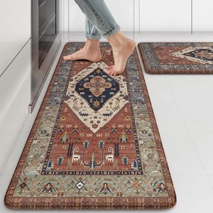 Farmhouse Kitchen Mats,Anti Fatigue Kitchen Rugs Sets of 2, Non Slip Waterpro... - Picture 1 of 9