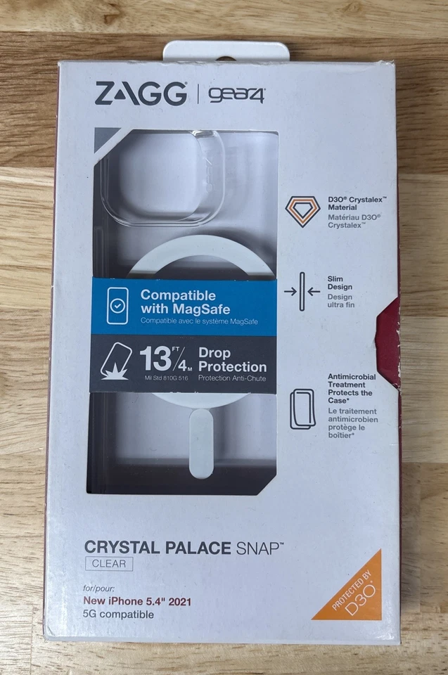 Funda transparente a presión ZAGG Gear 4 Crystal Palace para iPhone 5.4" 2021 / iPhone 13 mini Foto 1 de 1