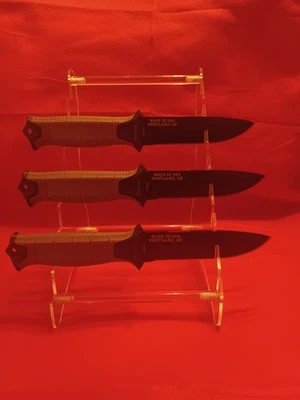 Set of 3 Knives with Sheaths New Never Used - Image 1 of 4