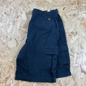 Vintage Dickies Navy Shorts Cargo Baggy Wide Leg W42 - Picture 1 of 5