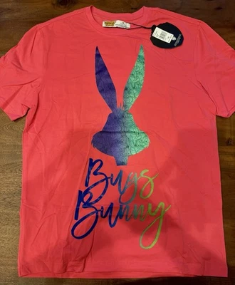Camiseta masculina Looney Tunes rosa média - Imagem 1 de 3