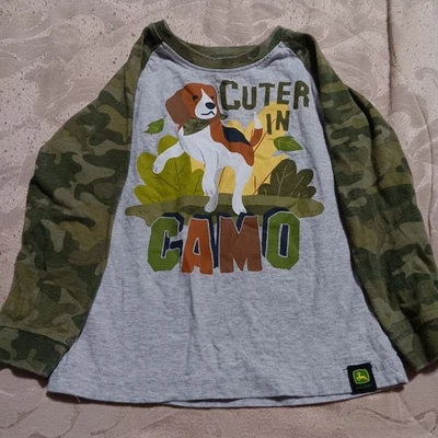 John Deere Cuter In Camo Long Sleeved Boys Size 4 - Image 1 of 4