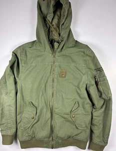 Vintage Re-mastered Military Style Jacket SM Grunge Y2K Urban Army Green - Picture 1 of 9